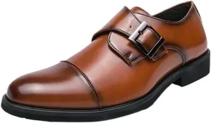 Men Modern PU Leather Oxford Dress Shoes Lace Up Pointed Toe Solid Color Anti Slip Formal Prom Comfortable
