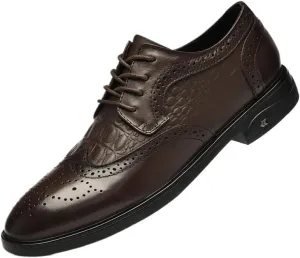 Men's Breathable Dress Shoes Fashion Business Oxford Shoes Working Office Leather Tuxedo Shoes for Men