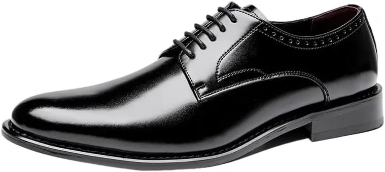 Men's Breathable Leather Wingtip Brogue Oxfords