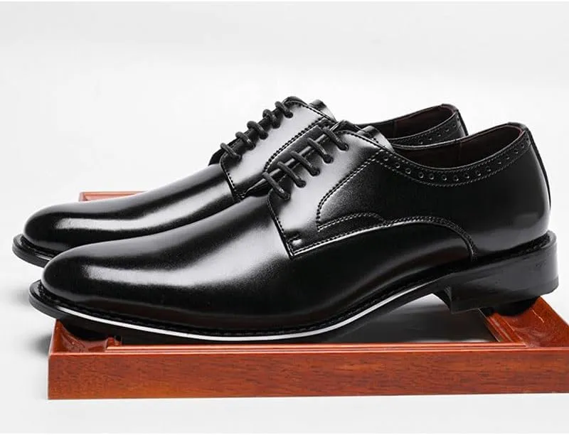 Men's Breathable Leather Wingtip Brogue Oxfords