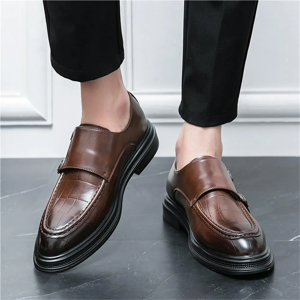 Mens Buckle Dress Shoes Business Formal Oxford British Groom Wedding Work Spring Autumn Comfortable