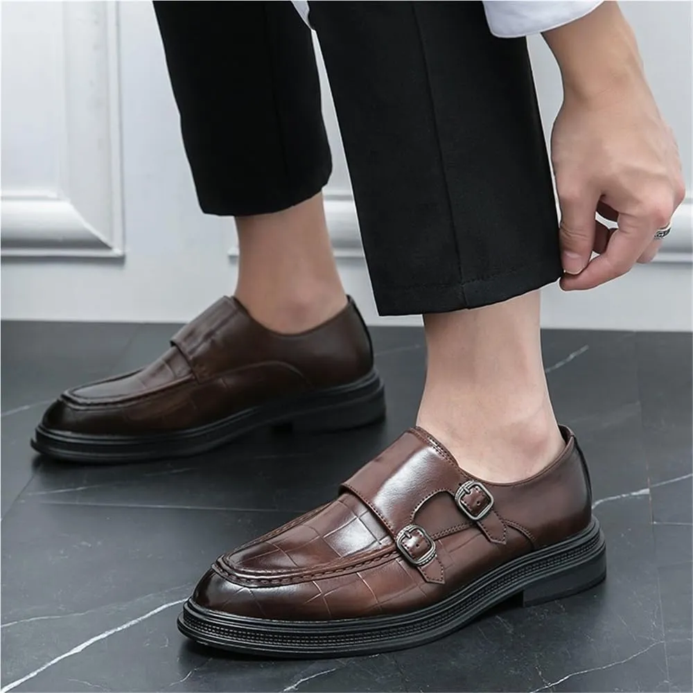Mens Buckle Dress Shoes Business Formal Oxford British Groom Wedding Work Spring Autumn Comfortable