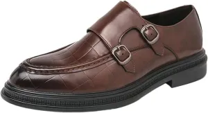 Mens Buckle Dress Shoes Business Formal Oxford British Groom Wedding Work Spring Autumn Comfortable