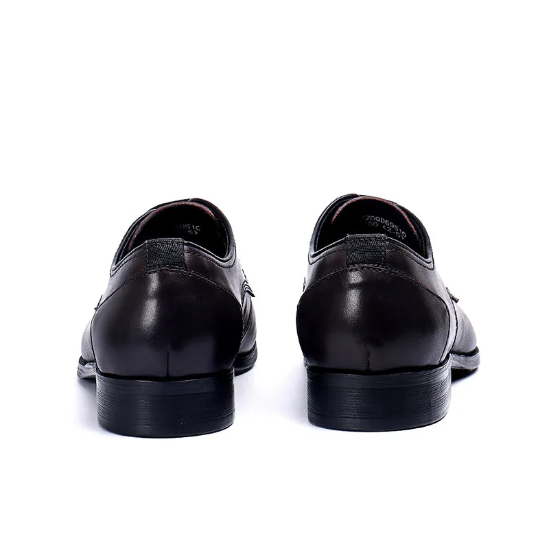 Men's Cap Toe Derby Shoes Polished Leather & Secure Lacing