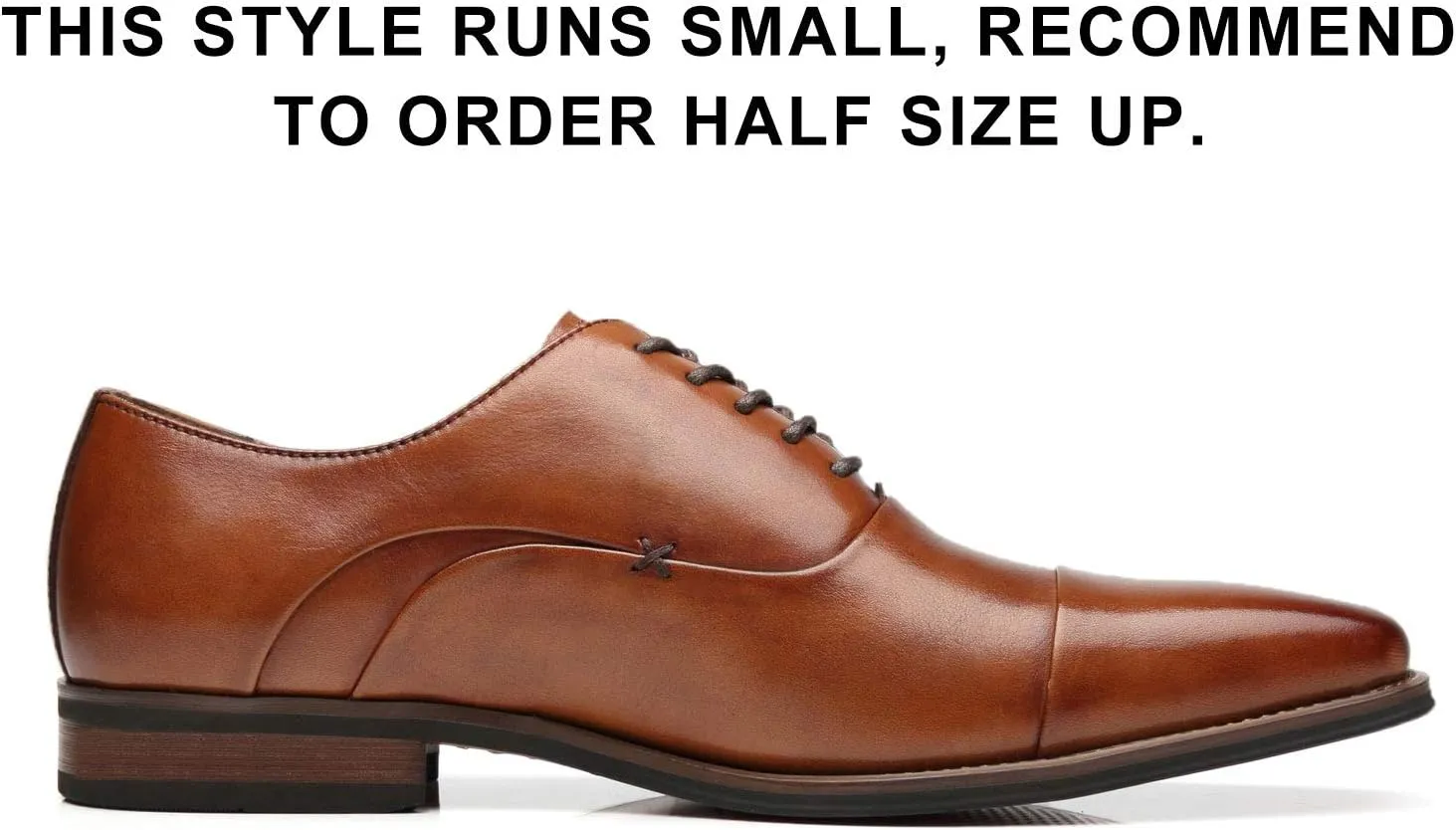 Mens Cap Toe Oxford Leather Lace Up Classic Comfortable Modern Formal Business Dress Shoes for Men