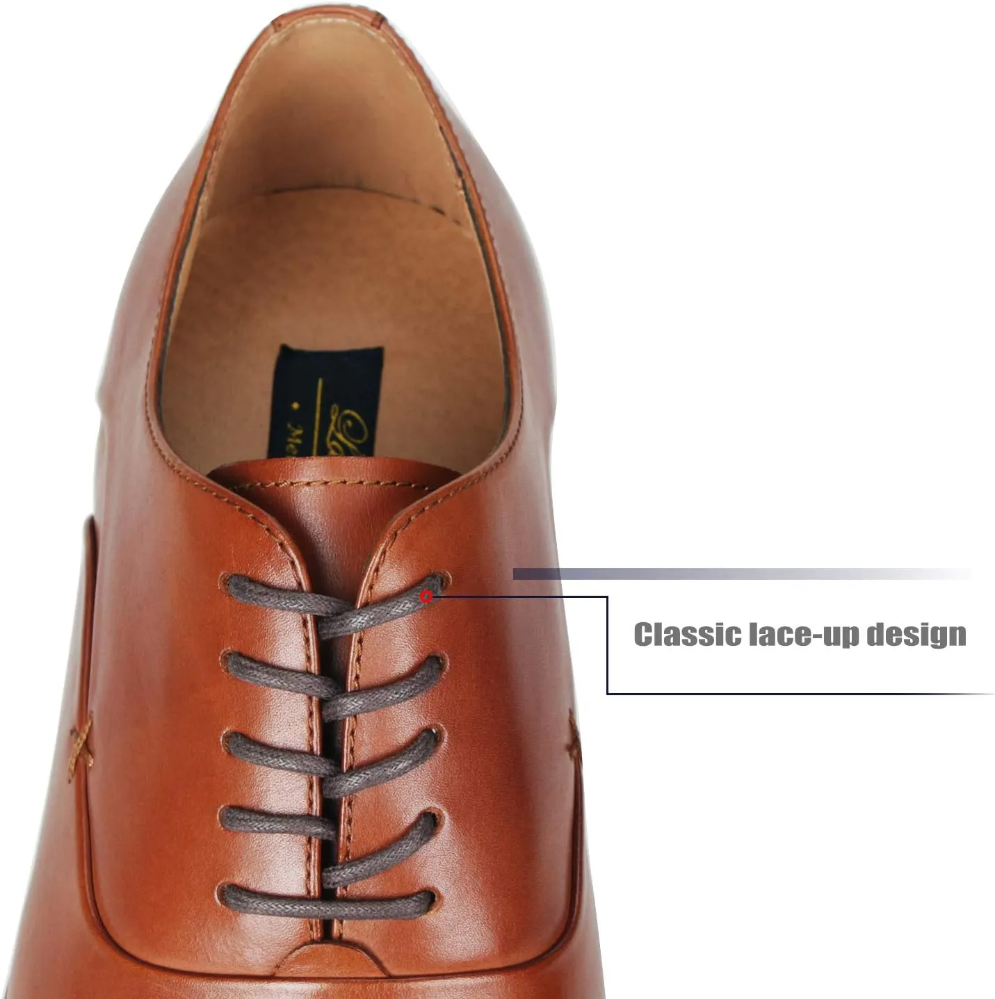 Mens Cap Toe Oxford Leather Lace Up Classic Comfortable Modern Formal Business Dress Shoes for Men