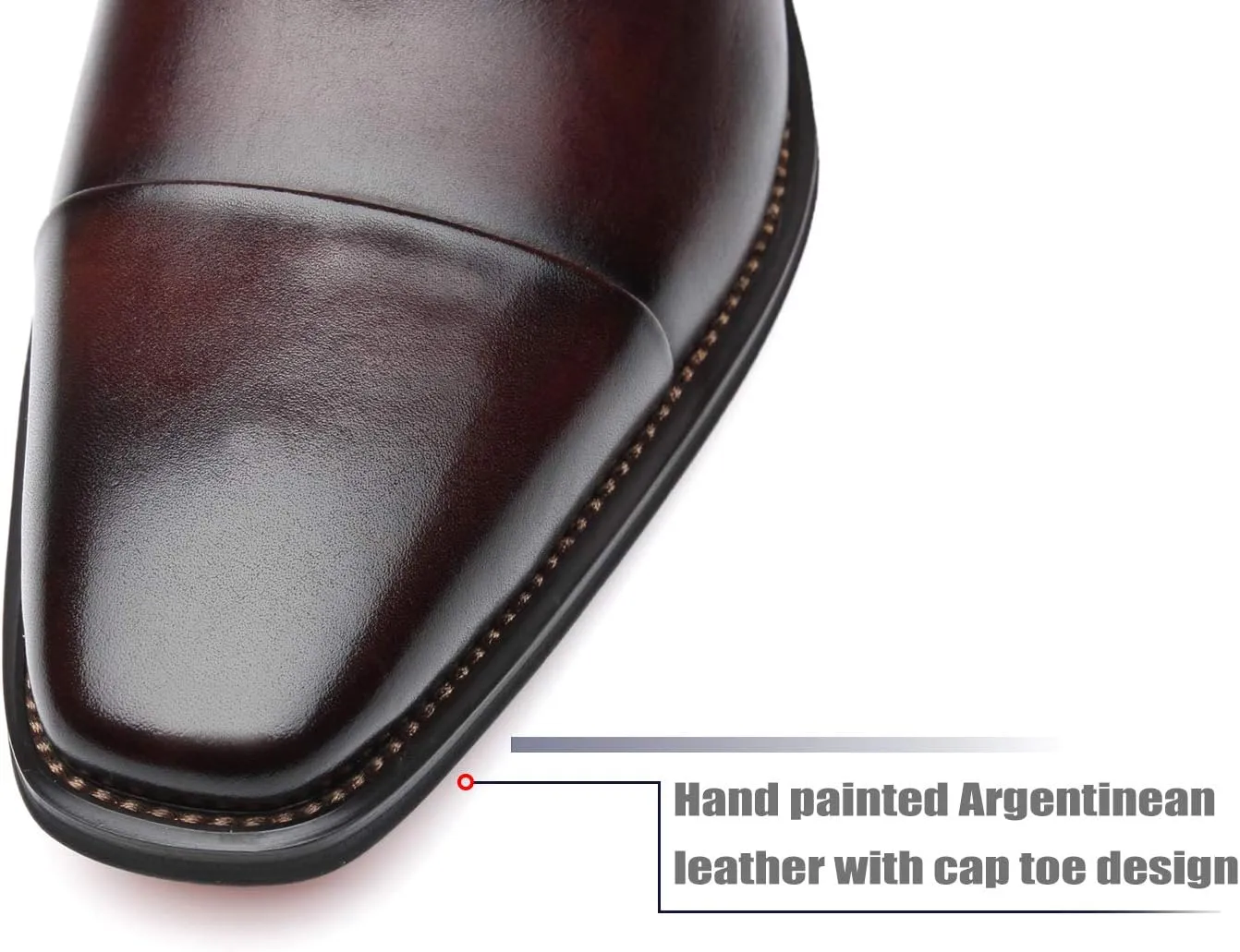Mens Cap Toe Oxford Leather Lace Up Classic Comfortable Modern Formal Business Dress Shoes for Men