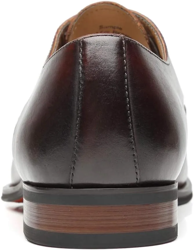 Mens Cap Toe Oxford Leather Lace Up Classic Comfortable Modern Formal Business Dress Shoes for Men