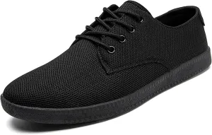 Men's Casual Dress Shoes - Black Business Casual Slip On Loafers Breathable Mesh Gym Workout Tennis Sneakers Running Walking Shoes Size 12