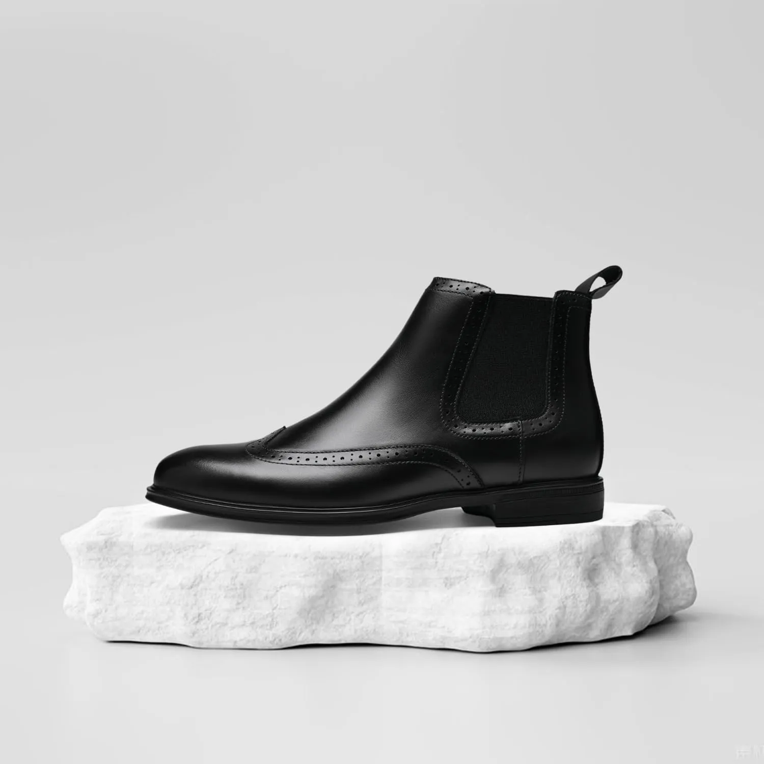 Mens Chelsea Boots,Dress Boots For Men,Slip-on Formal Dress Boots for Men Casual Ankle Boots Classic Brogue Style