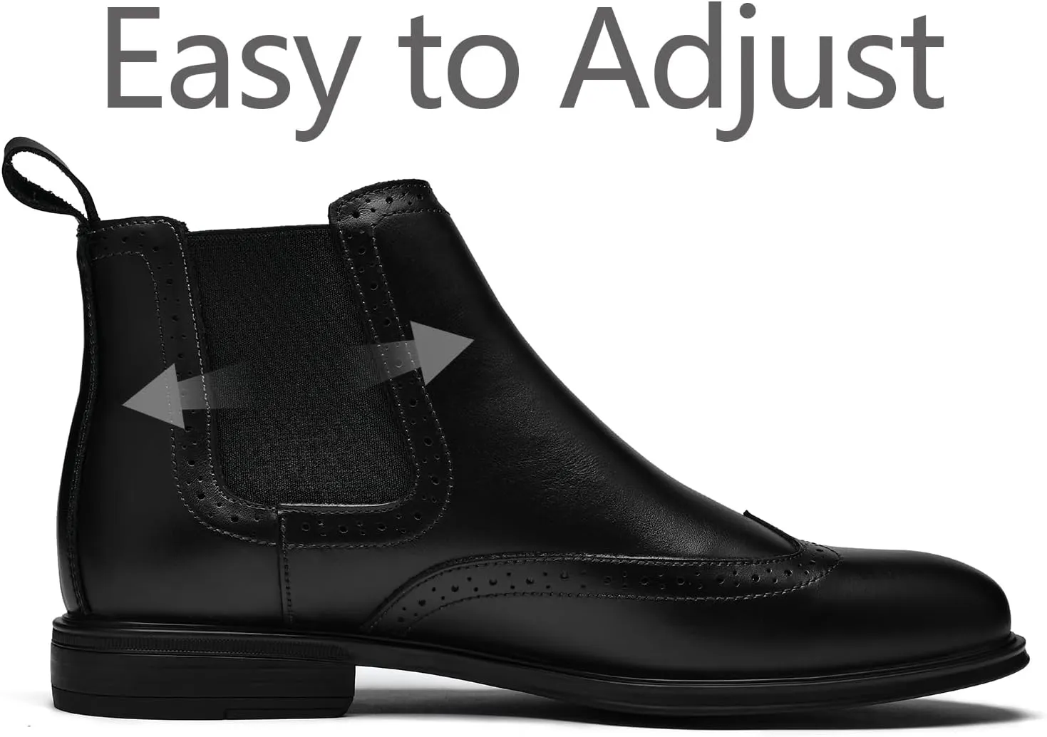 Mens Chelsea Boots,Dress Boots For Men,Slip-on Formal Dress Boots for Men Casual Ankle Boots Classic Brogue Style