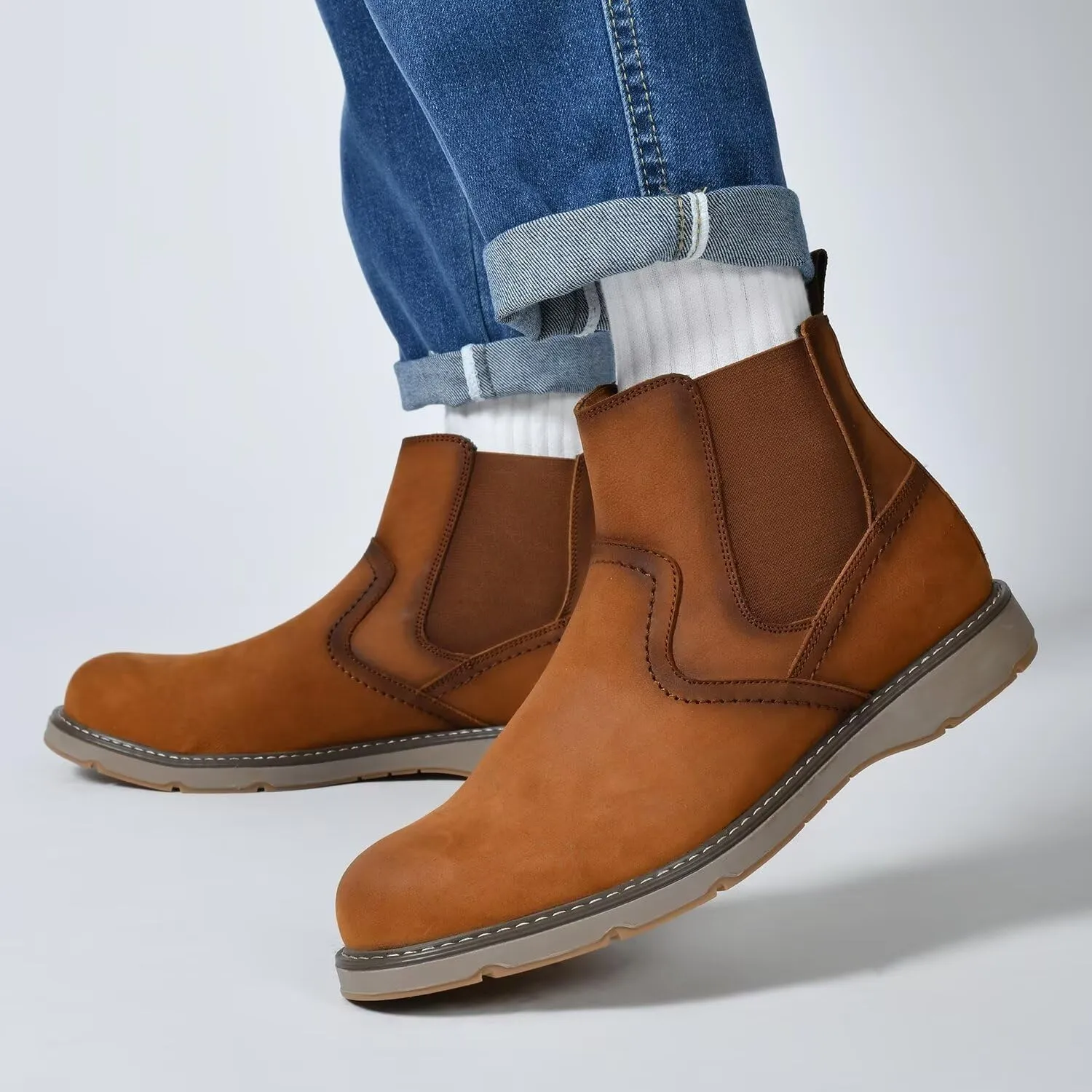 Men's Chukka Boots Genuine Leather Ankle Boot for Men Classic Casual Oxford Style Footwear