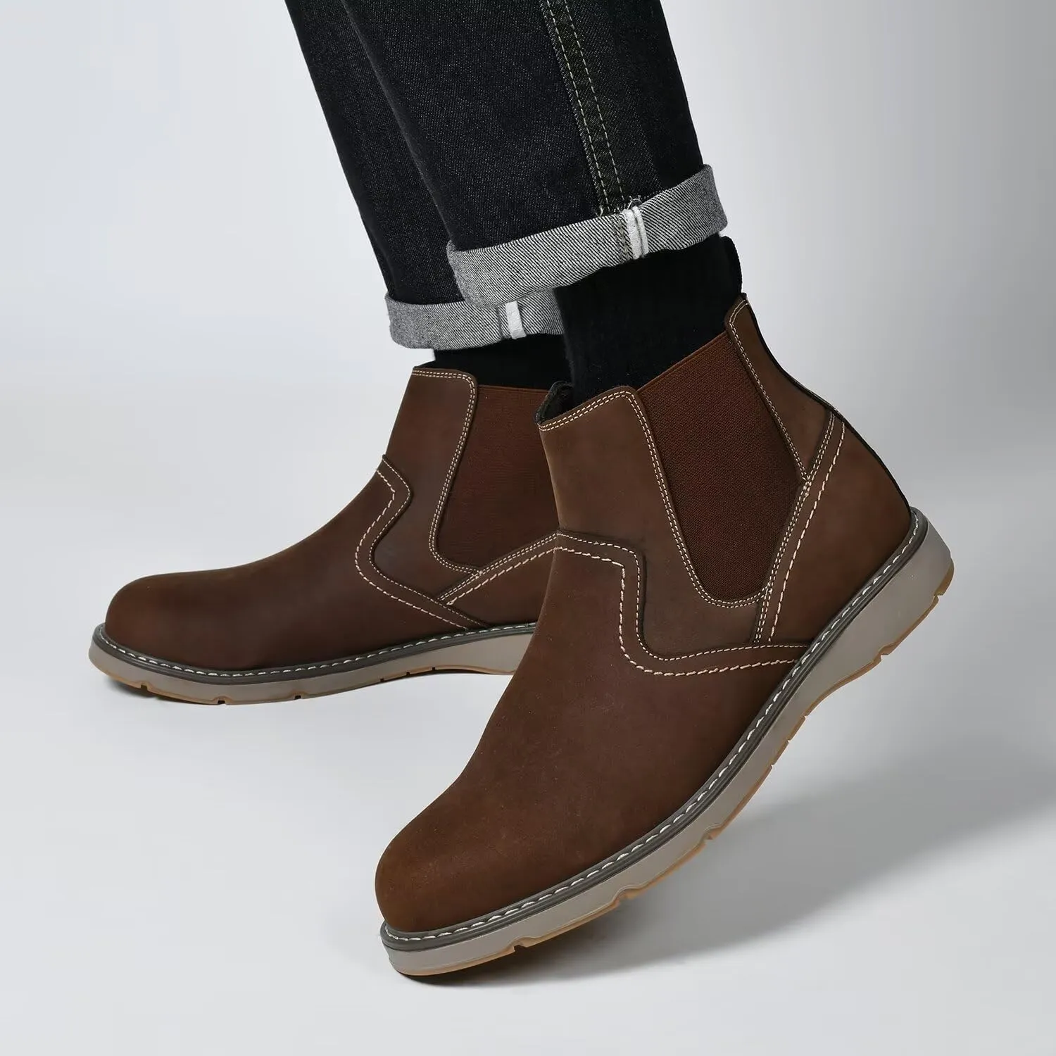 Men's Chukka Boots Genuine Leather Ankle Boot for Men Classic Casual Oxford Style Footwear