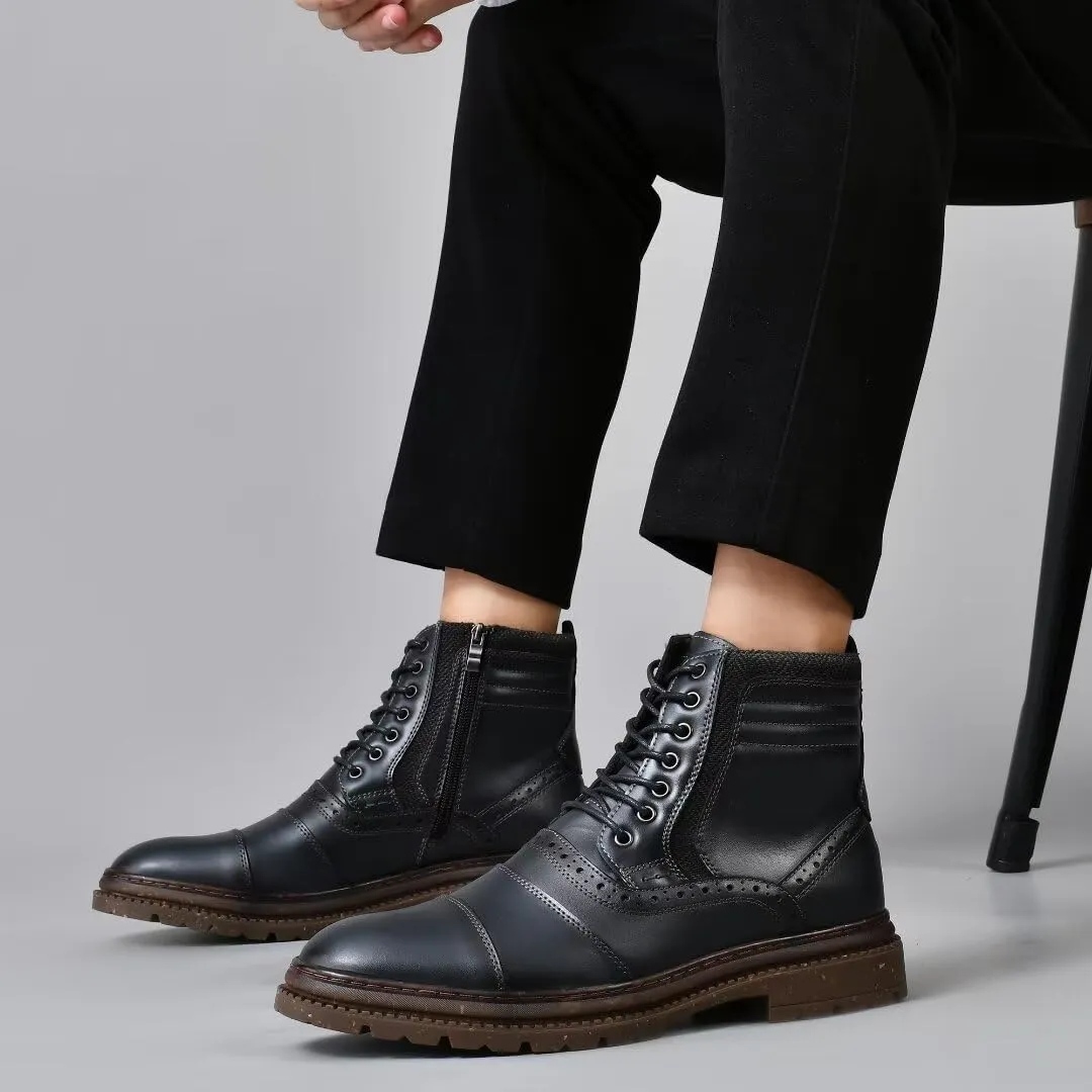 Men's Chukka Boots Genuine Leather Ankle Boot for Men Classic Casual Oxford Style Footwear