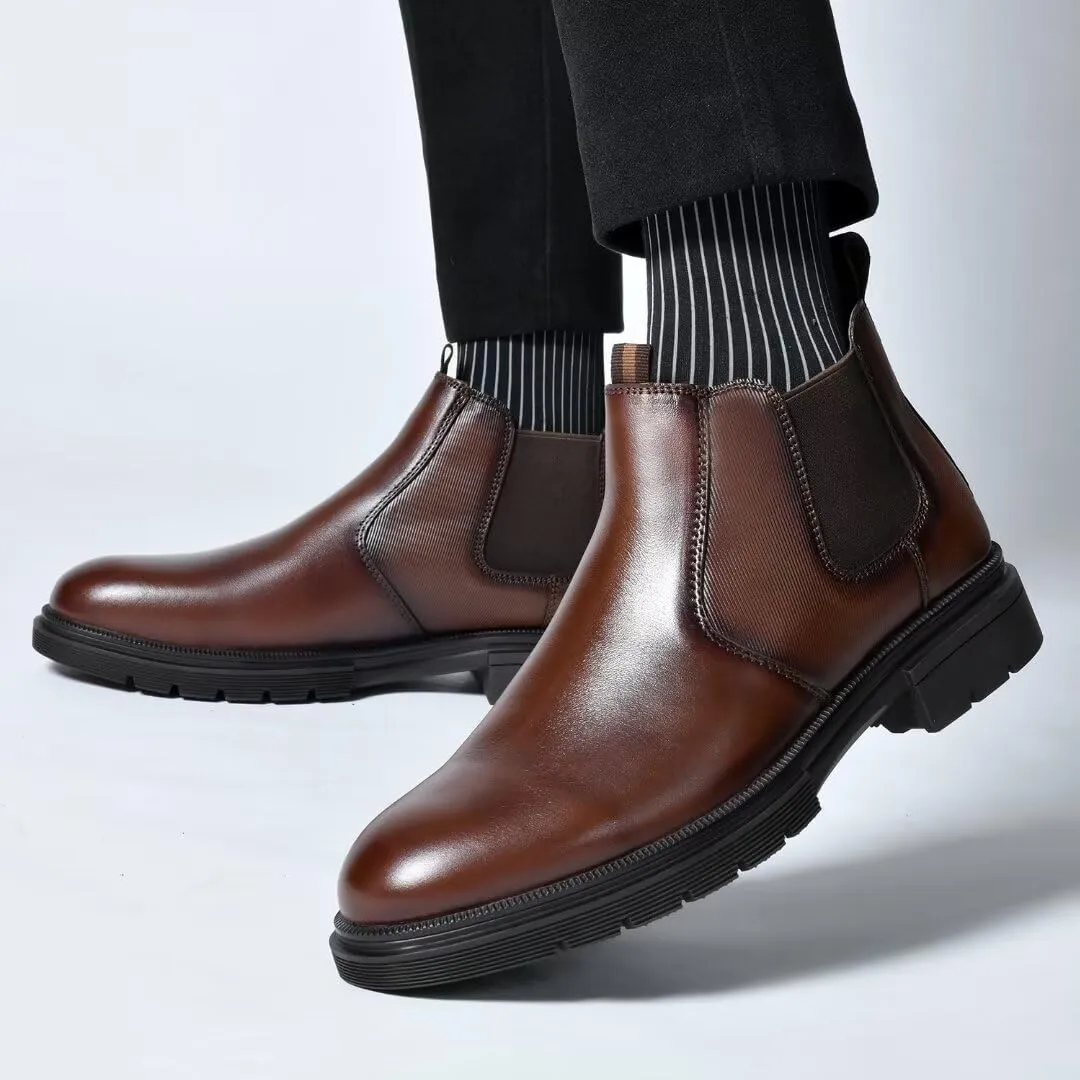Men's Chukka Boots Genuine Leather Ankle Boot for Men Classic Casual Oxford Style Footwear