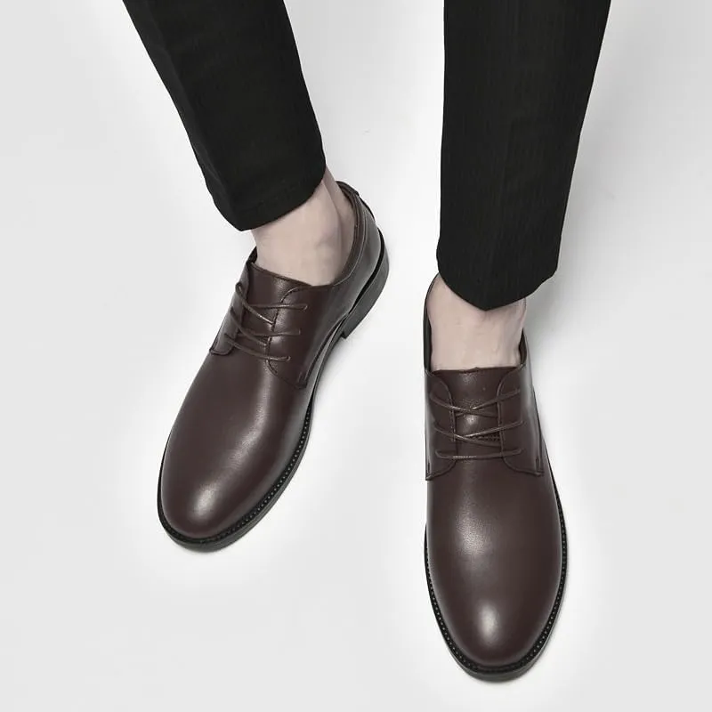 Mens Classic Leather Dress Shoes Modern Formal Business Lace Up Oxfords Shoes for Men
