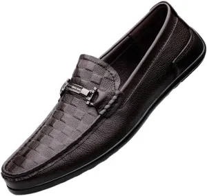 Men's Dress Shoes Formal Business Casual Oxford Casual Plaid Upper Tuxedo Shoes for Men