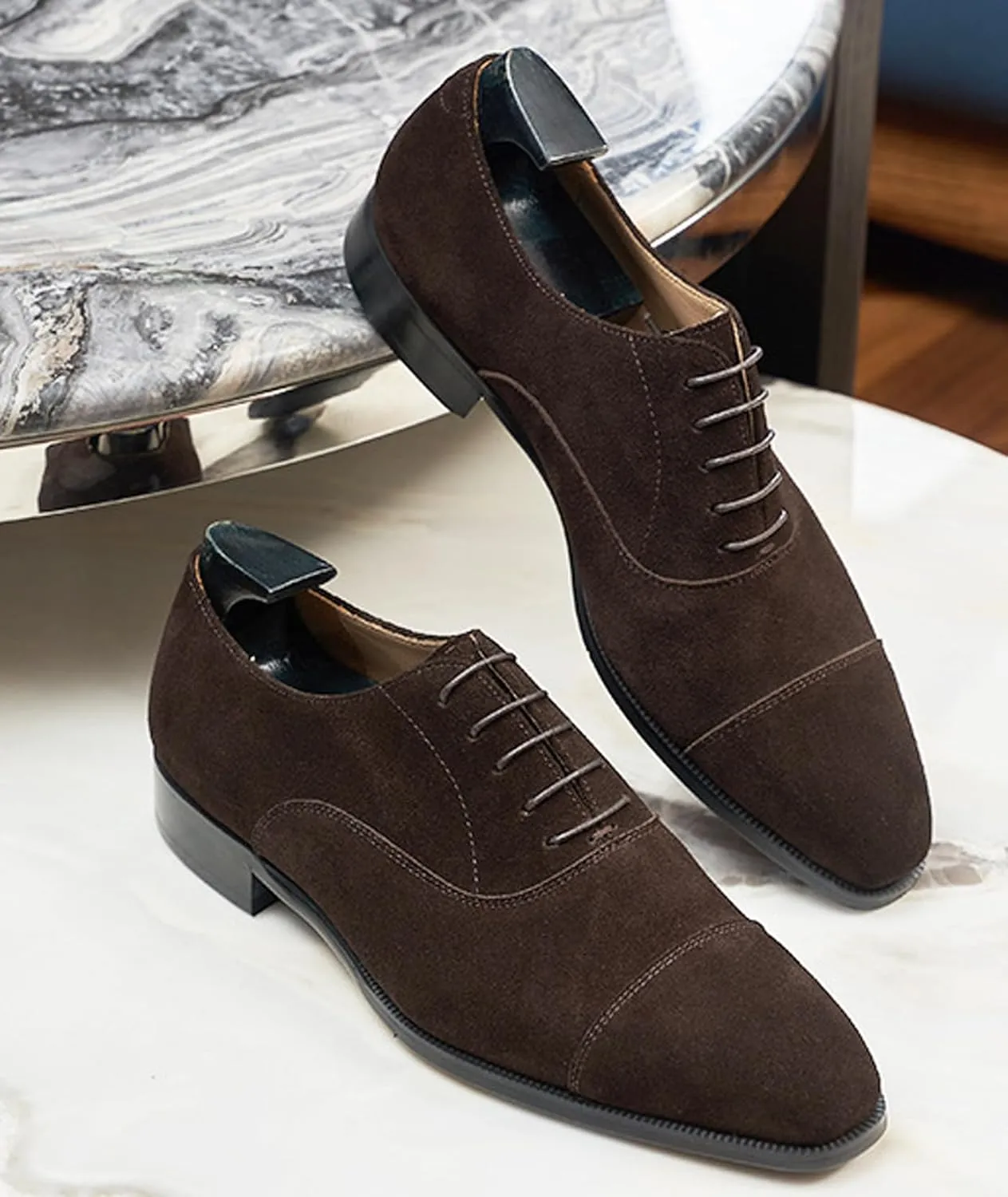 Mens Dress Shoes Formal Oxfords Genunie Leather Modern Fashion Derby Prom Wedding Business Casual Suit Shoes Tuxedo Shoes for Men