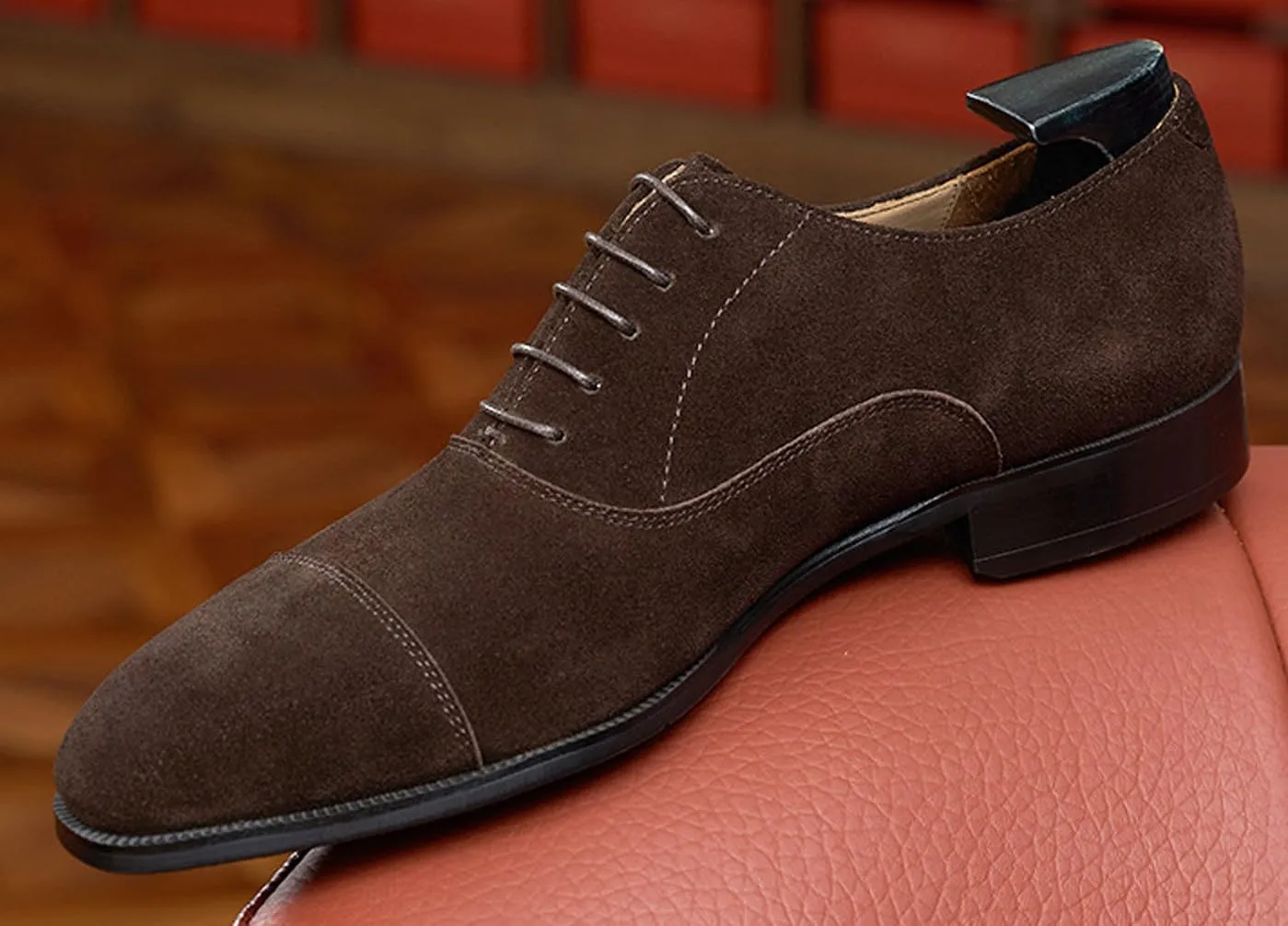 Mens Dress Shoes Formal Oxfords Genunie Leather Modern Fashion Derby Prom Wedding Business Casual Suit Shoes Tuxedo Shoes for Men