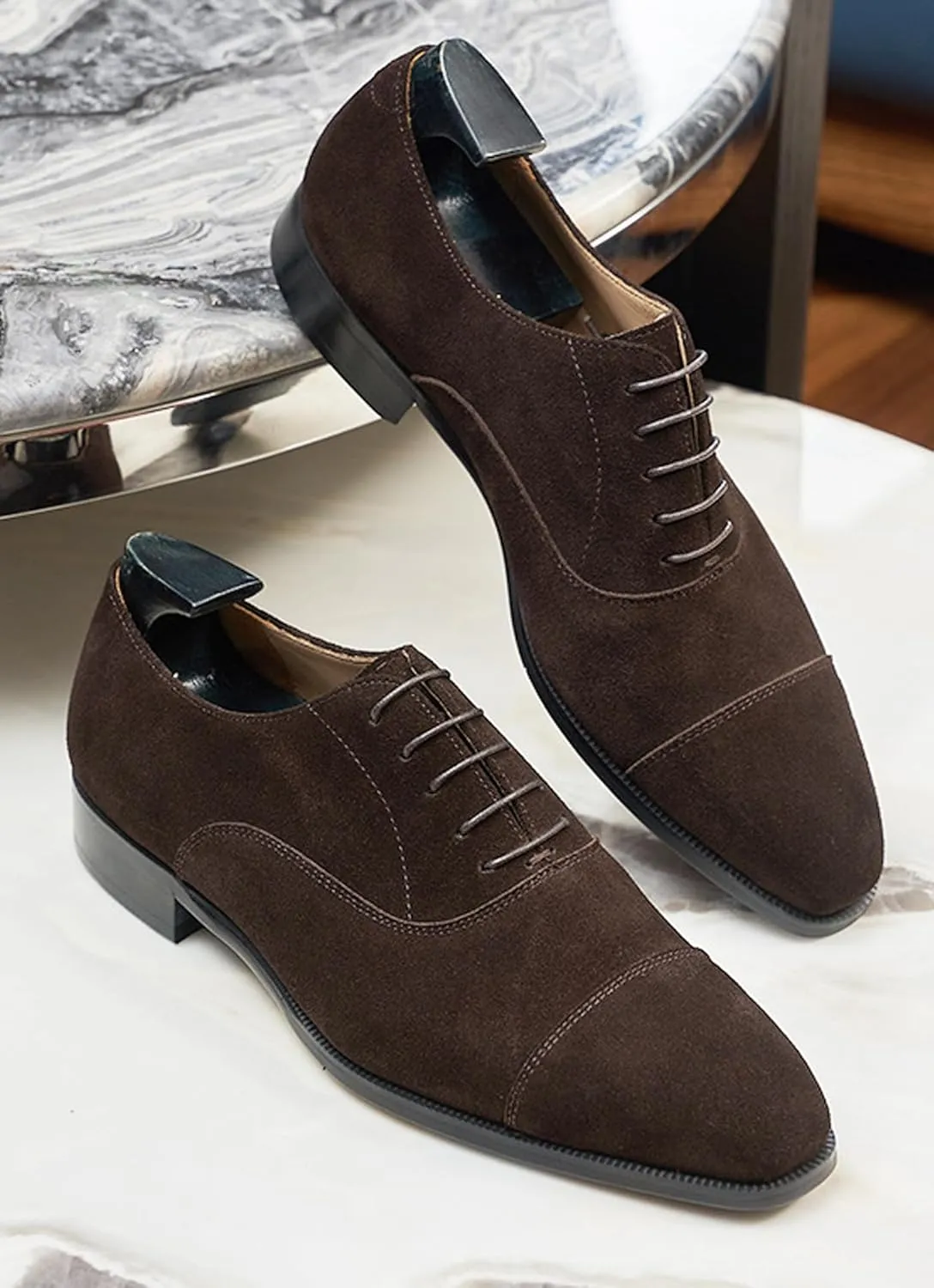 Mens Dress Shoes Formal Oxfords Genunie Leather Modern Fashion Derby Prom Wedding Business Casual Suit Shoes Tuxedo Shoes for Men