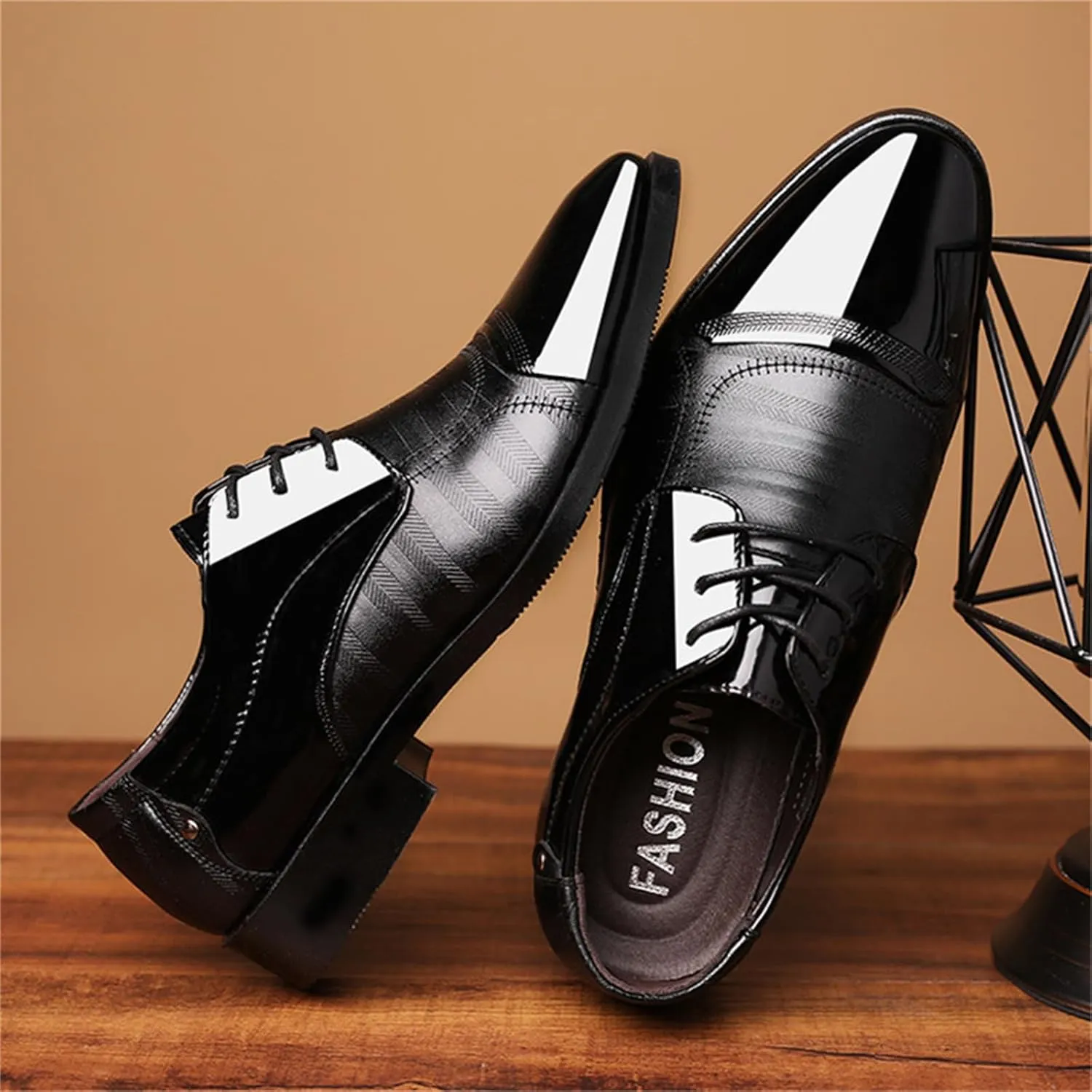 Mens Dress Shoes Oxford Shoes for Men Formal Pointed Lace Up Business Tuxedo Shoes