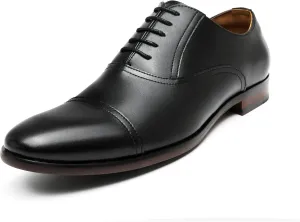 Men's Dress Shoes PU Leather Oxford for Men Classic Comfortable Formal Business lace up No Creases Mens Dress Shoes