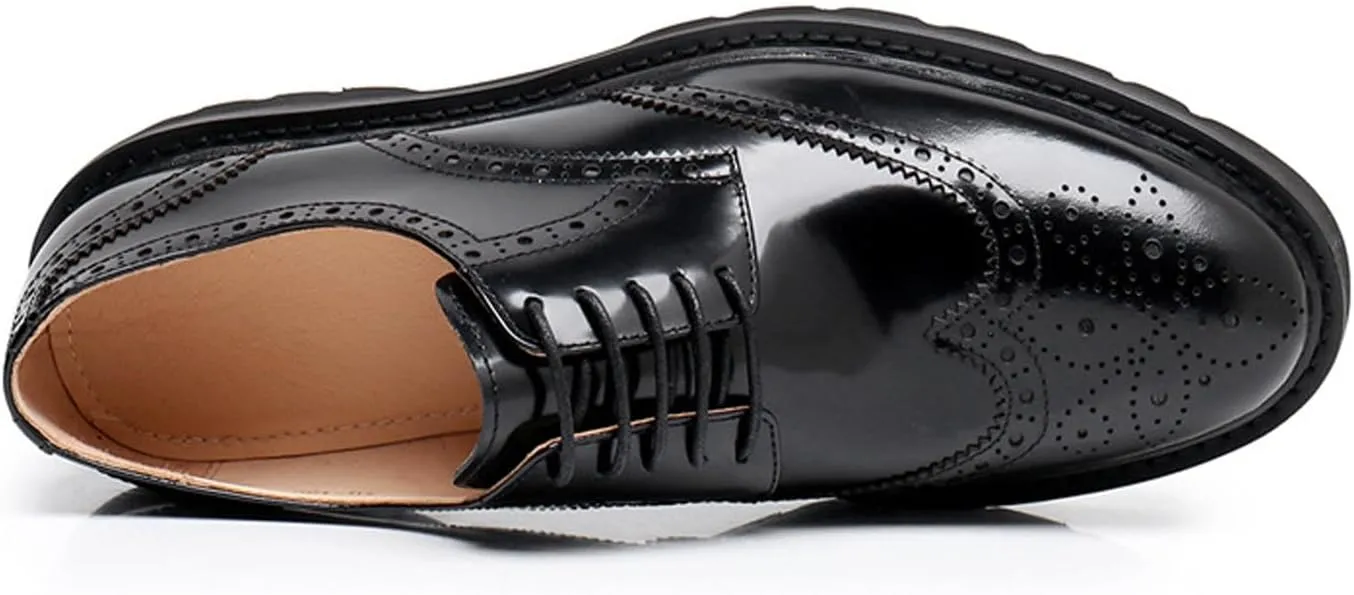 Mens Dress Shoes Wingtips Brogues Oxfords Genunie Leather Formal Derby Fashion Business Casual Modern Prom Wedding Suit Shoes Tuxedo Shoes for Men