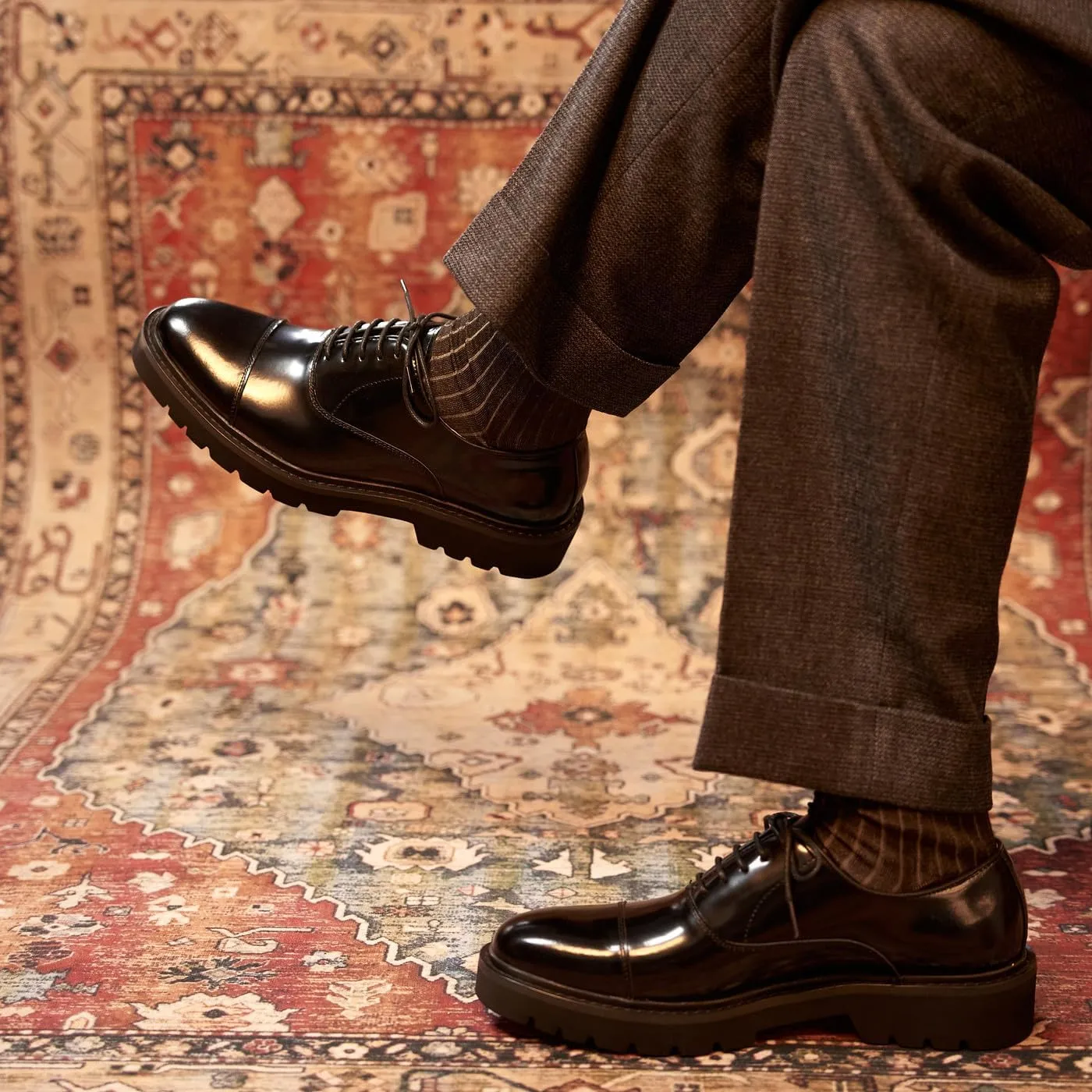 Mens Dress Shoes Wingtips Brogues Oxfords Genunie Leather Formal Derby Fashion Business Casual Modern Prom Wedding Suit Shoes Tuxedo Shoes for Men