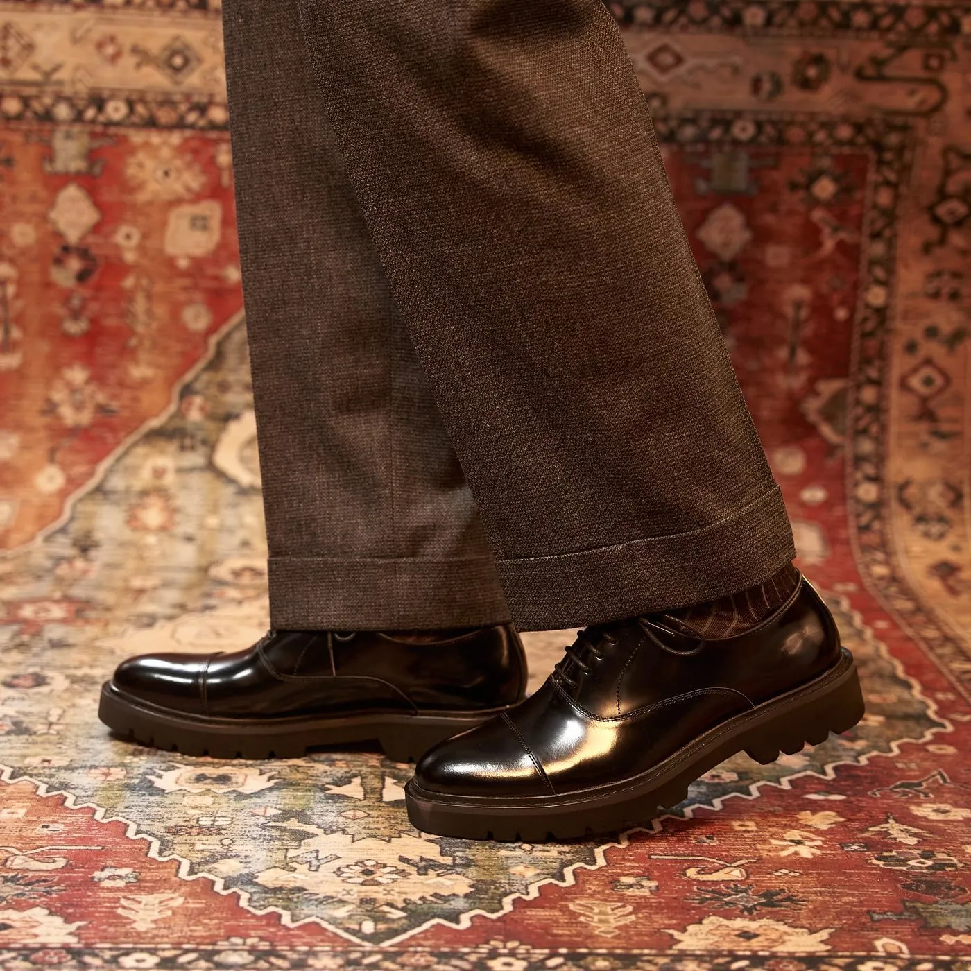 Mens Dress Shoes Wingtips Brogues Oxfords Genunie Leather Formal Derby Fashion Business Casual Modern Prom Wedding Suit Shoes Tuxedo Shoes for Men