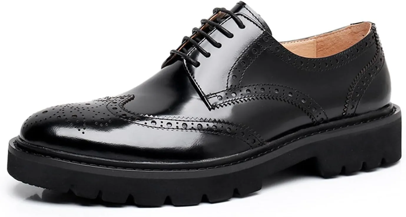 Mens Dress Shoes Wingtips Brogues Oxfords Genunie Leather Formal Derby Fashion Business Casual Modern Prom Wedding Suit Shoes Tuxedo Shoes for Men