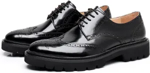 Mens Dress Shoes Wingtips Brogues Oxfords Genunie Leather Formal Derby Fashion Business Casual Modern Prom Wedding Suit Shoes Tuxedo Shoes for Men