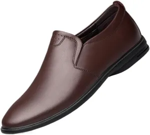 Men's Formal Business Leather Shoes Men's Genuine Leather Driving Boat Shoes Mens Soft Sole Leisure Breathable Footwear Cowhide Flats Men Shoes
