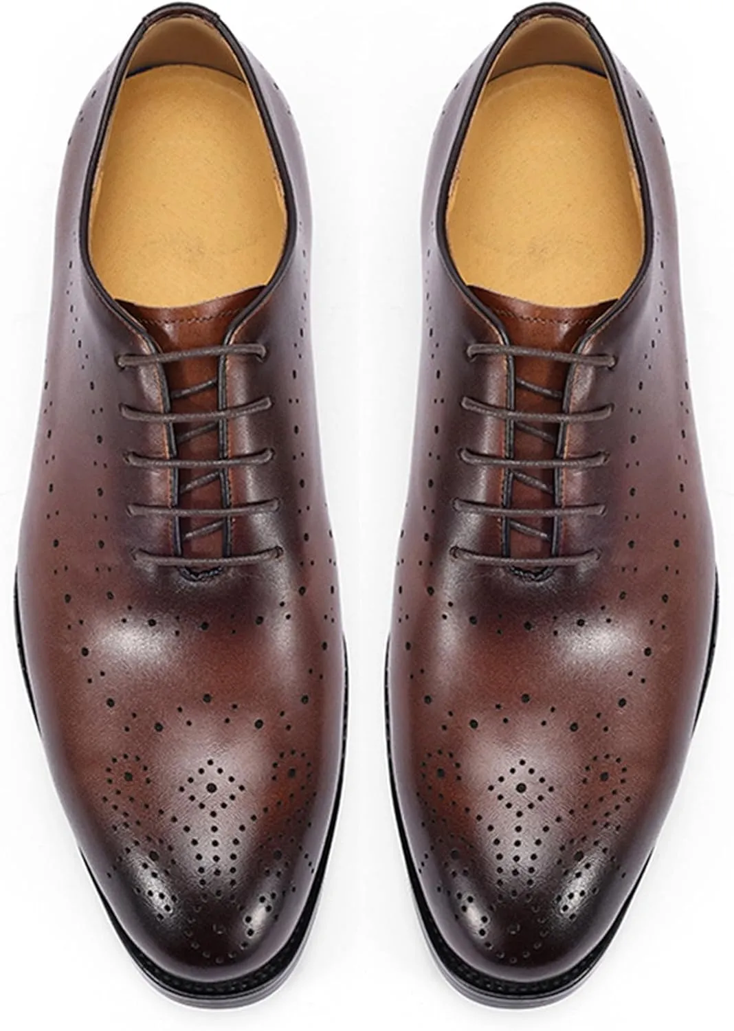 Men’s Formal Dress Oxfords Shoes - Genuine Leather Derby Shoes for Weddings, Business, Prom & Tuxedo -Fashion & Comfortable Wingtips Brogues Oxfords for Men