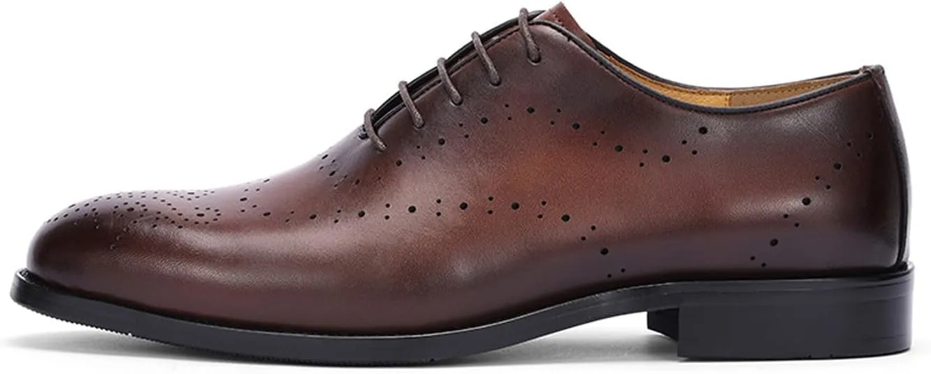 Men’s Formal Dress Oxfords Shoes - Genuine Leather Derby Shoes for Weddings, Business, Prom & Tuxedo -Fashion & Comfortable Wingtips Brogues Oxfords for Men
