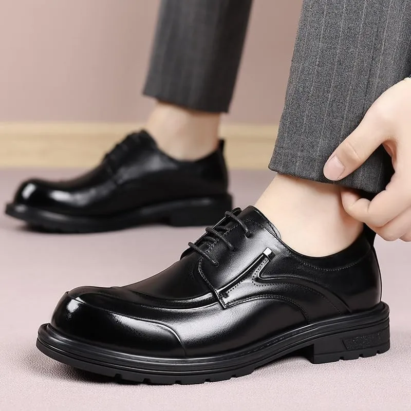 Men's Genuine Leather Dress Shoes Classic Lace-Up Formal Business Oxford Tuxedo Shoes for Men