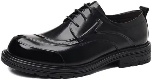 Men's Genuine Leather Dress Shoes Classic Lace-Up Formal Business Oxford Tuxedo Shoes for Men