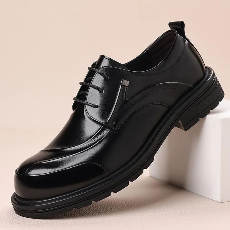 Men's Genuine Leather Dress Shoes Classic Lace-Up Formal Business Oxford Tuxedo Shoes for Men