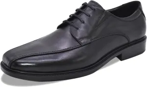 Mens Genuine Leather Dress Shoes Square Toe Formal Business Office Work Lightweight Comfortable Lace-up Oxford Shoes