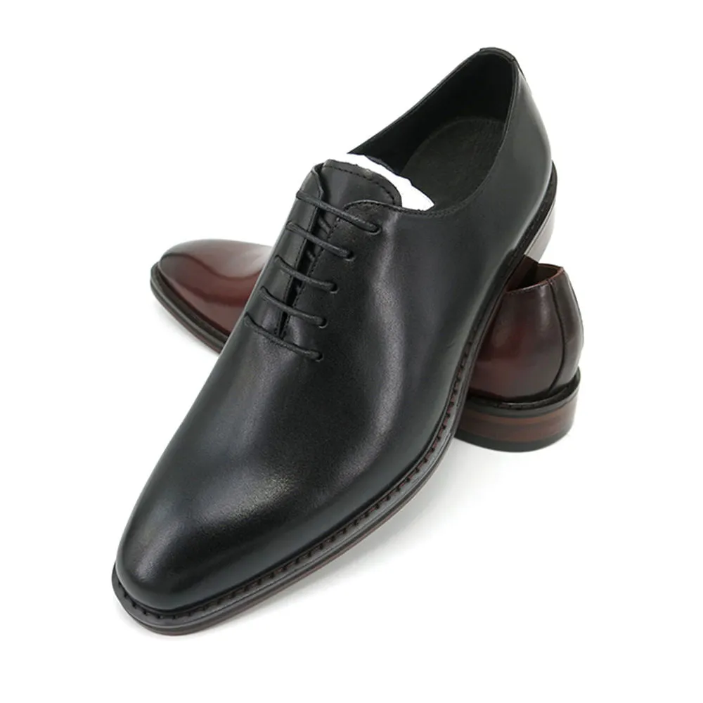 Men's Handmade Oxford Dress Shoes with Brogue Detailing