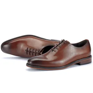 Men's Handmade Oxford Dress Shoes with Brogue Detailing