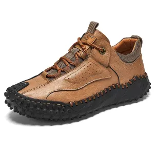Men's Leather Casual Loafers – Comfortable Breathable Shoes (Sizes up to 48)