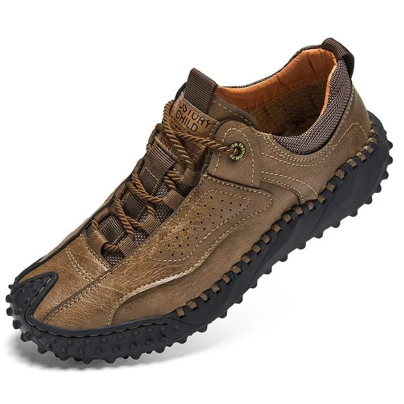 Men's Leather Casual Loafers – Comfortable Breathable Shoes (Sizes up to 48)