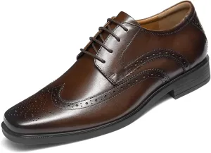 Mens Leather Oxford Shoes Formal Lace up Dress Shoes