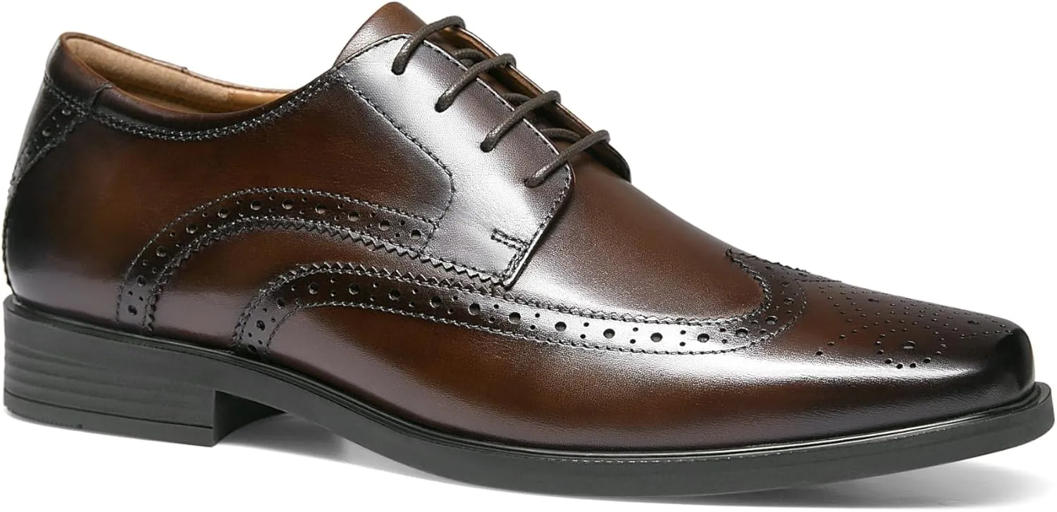 Mens Leather Oxford Shoes Formal Lace up Dress Shoes
