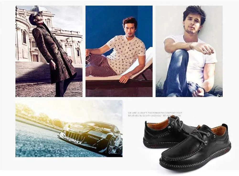 Men's Loafers Casual Leather Dress Shoes Driving Penny Boat Moccasins Flats Oxford Slippers Walking