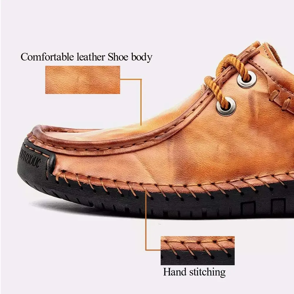 Men's Loafers Casual Leather Dress Shoes Driving Penny Boat Moccasins Flats Oxford Slippers Walking