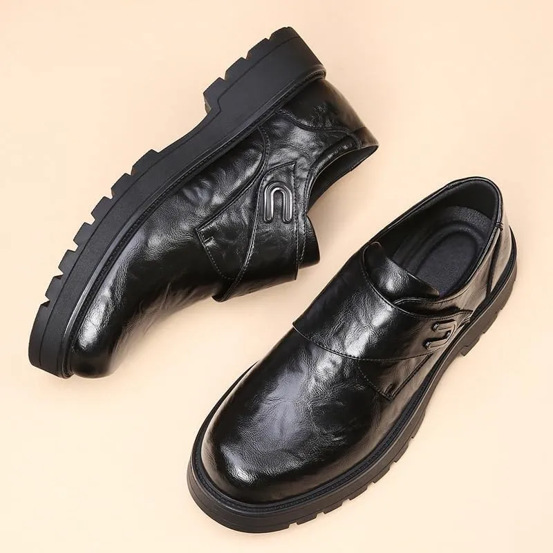 Mens Modern Classic Slip On Oxfords Men's Patent Leather Formal Tuxedo Dress Shoes