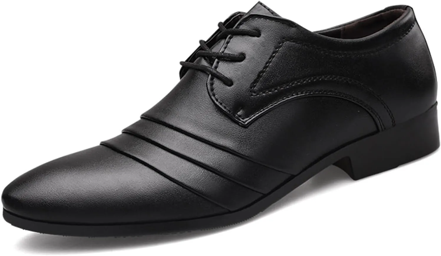 Mens Modern Leather Oxford Business Formal Tuxedo Lace Up Dress Shoes for Men