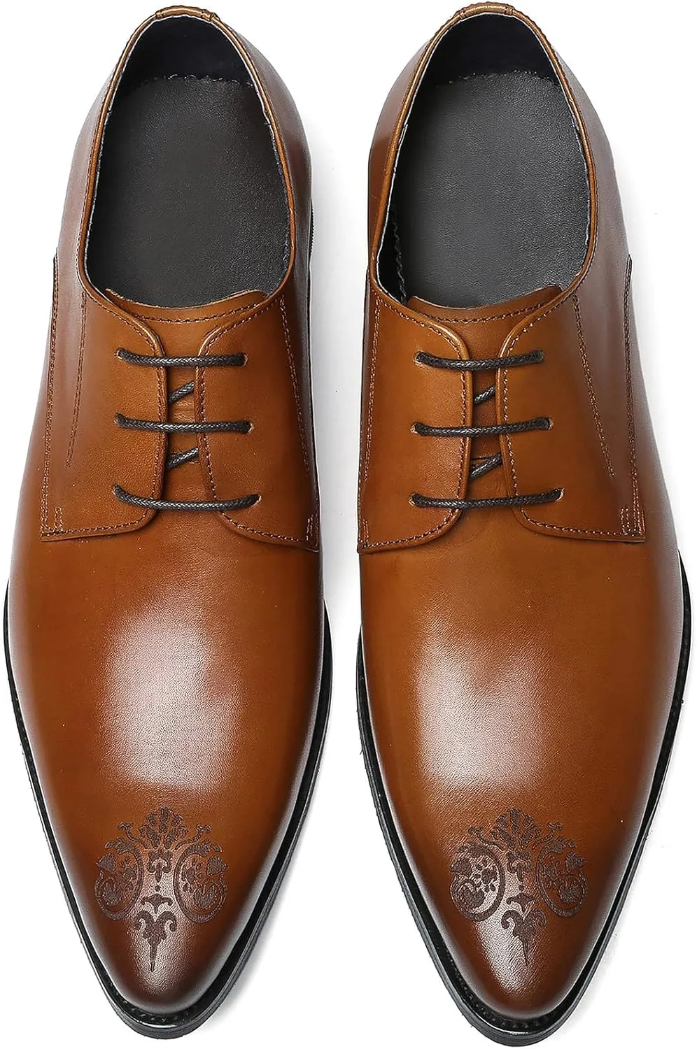 Men's Oxfords Formal Dress Leather Brogues Derby Business Prom Wedding Fashion Casual Walking Shoes for Men