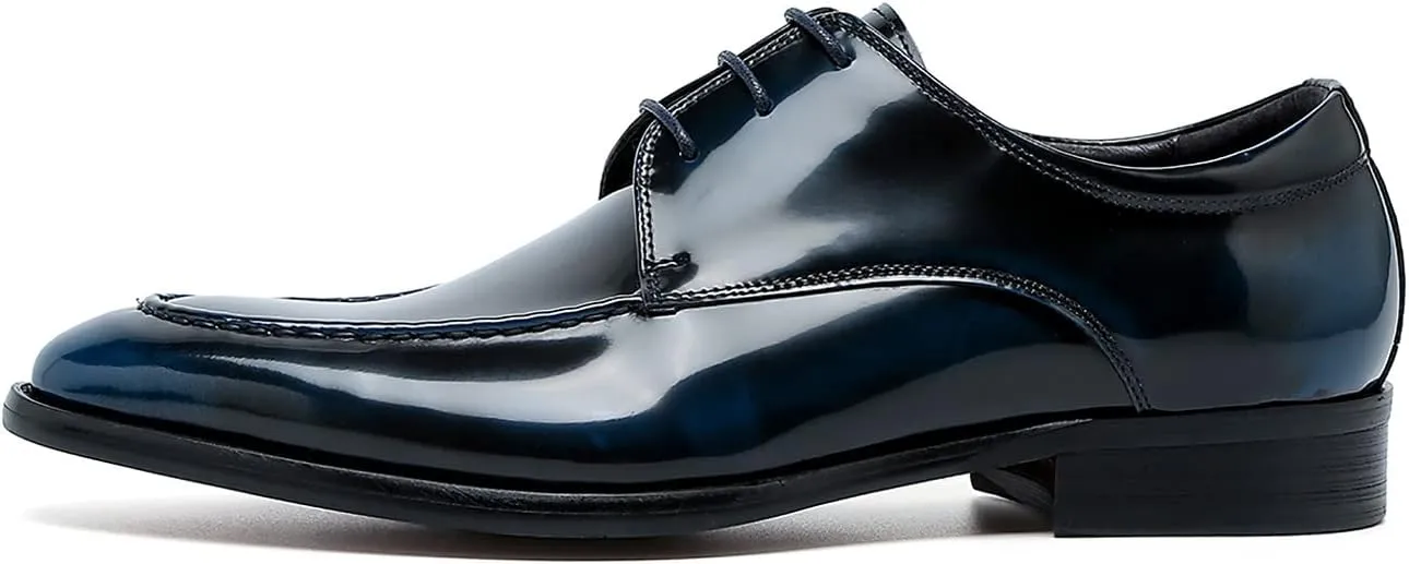 Men's Oxfords Formal Dress Patent Leather Pointed Toe Derby Business Prom Wedding Fashion Casual Comfort Walking Shoes for Men